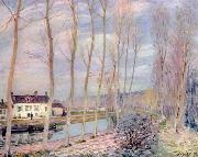 Alfred Sisley Loing-Kanal painting